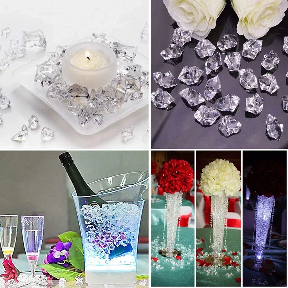 Clear Acrylic Crushed Ice Vase Fillers