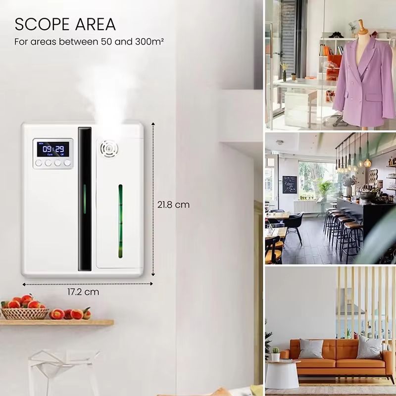 2025 Wall-Mounted Aroma Diffuser – 160ml Hotel-Grade Air Purifier & Essential Oil Scent Machine