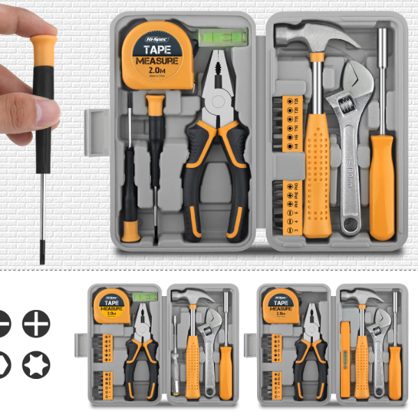 Compact DIY Hand Tool Kit, Precision Screwdriver Set for Household Improvement Repairs