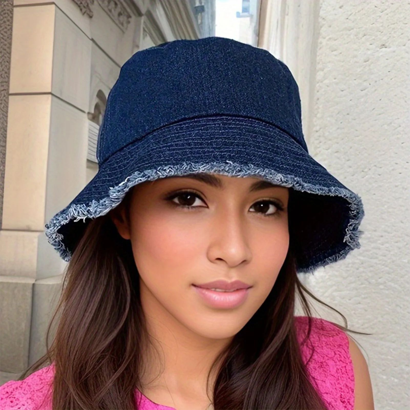 Trendy Women Summer Bucket Hat – Breathable Denim Sun Hat for Beach, Travel & Outdoor, Fisherman Hat for Girls