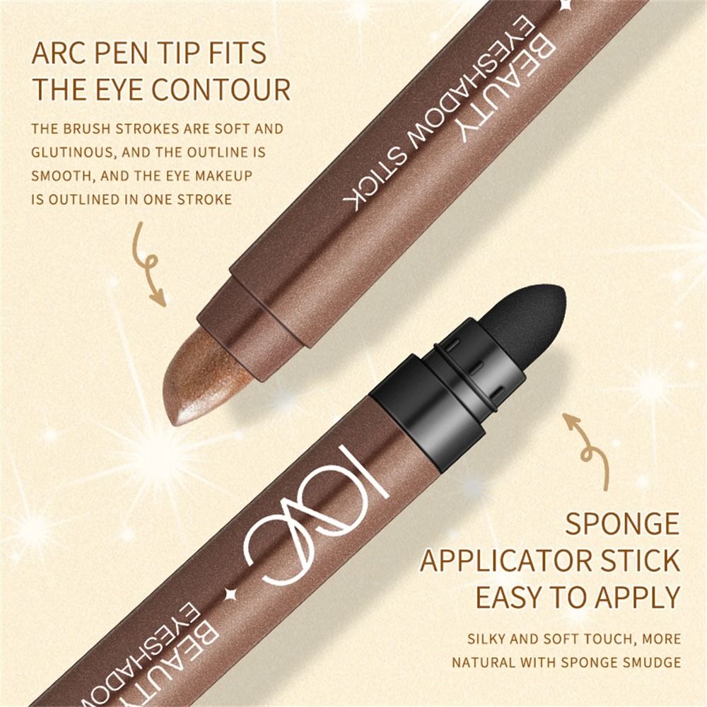 GlowDuo Double Head Waterproof Eyeshadow Stick Shimmer Glitter Crayon