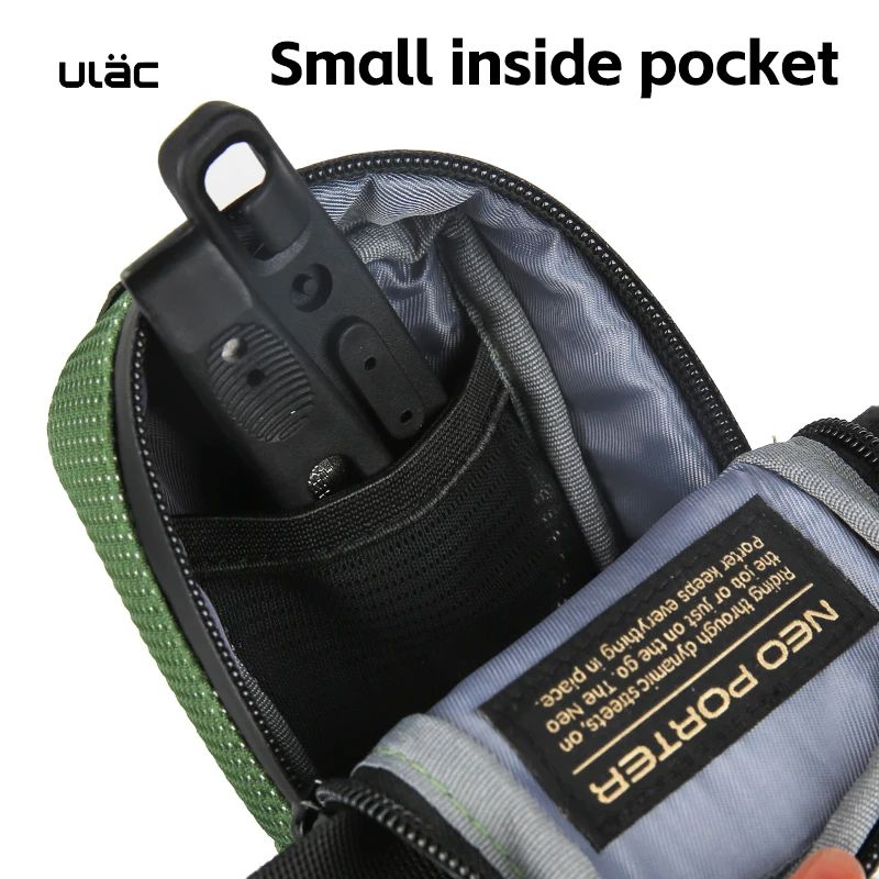 ULAC 0.5L Waterproof Bicycle Saddle Bag Shockproof Mini Rear Tail Pouch