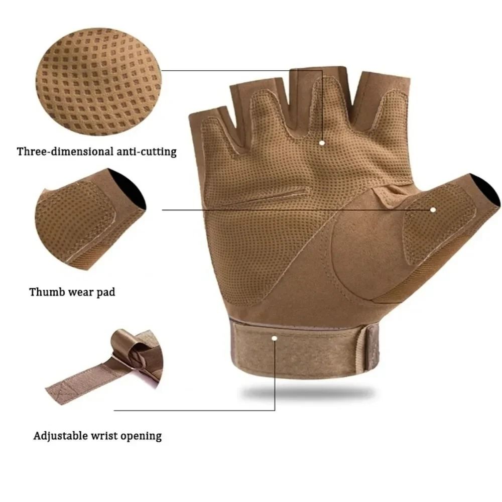High-Impact Tactical Half-Finger Gloves