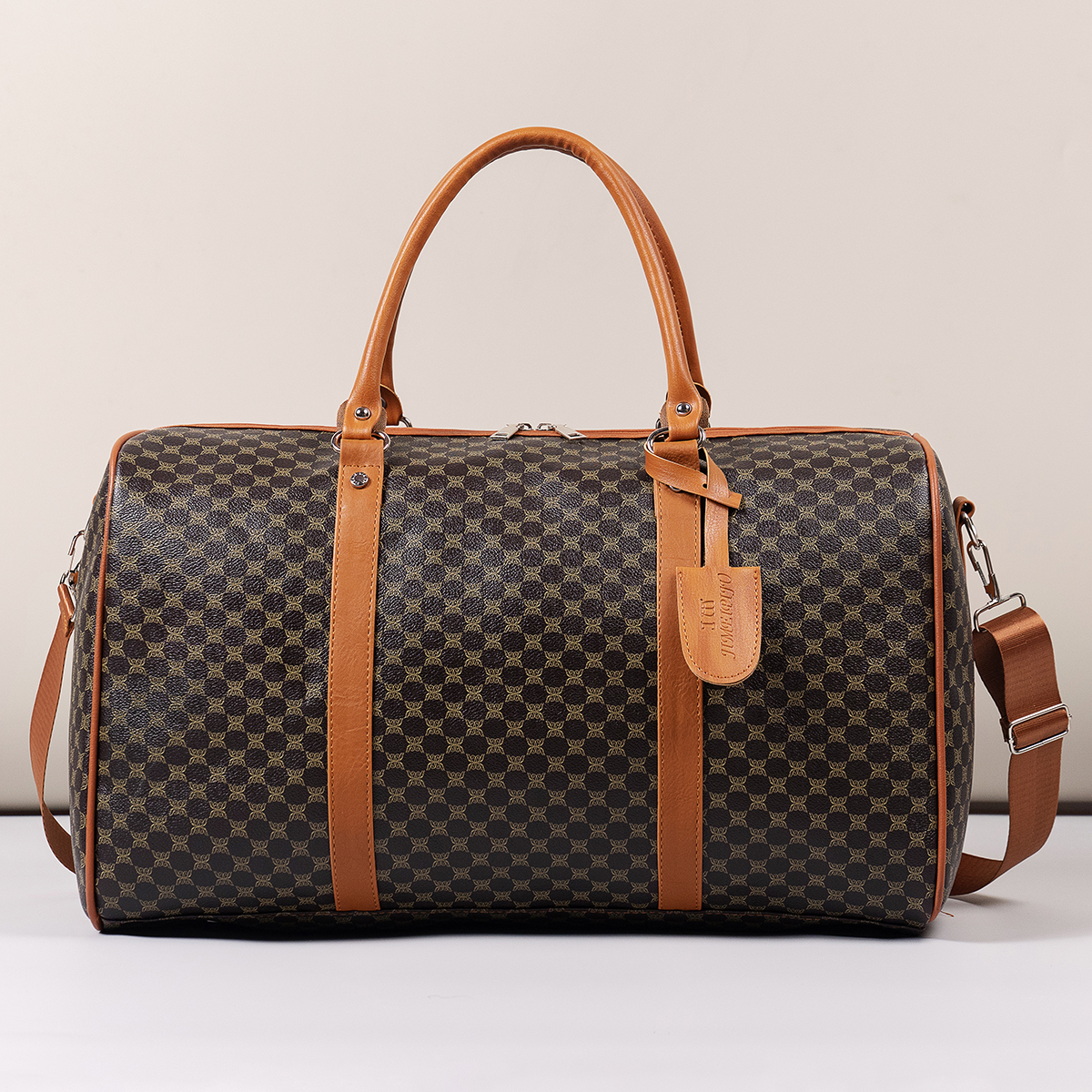 Large Capacity Travel Garment Bag Stylish Duffel Luggage Organizer with Shoulder Strap