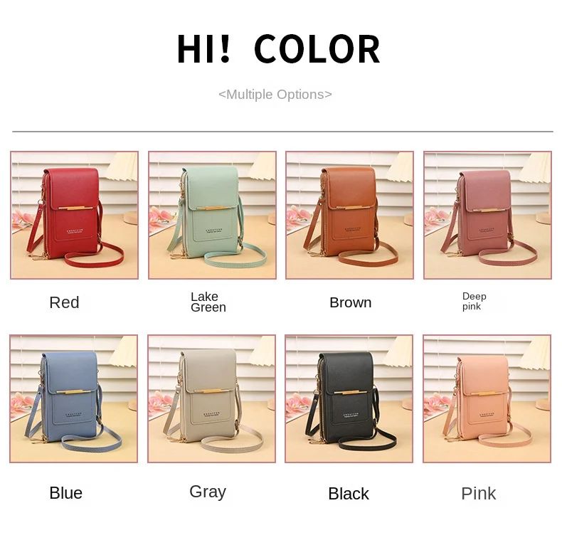 Touch Screen Phone Crossbody Bag Womens Card Holder Shoulder Bag