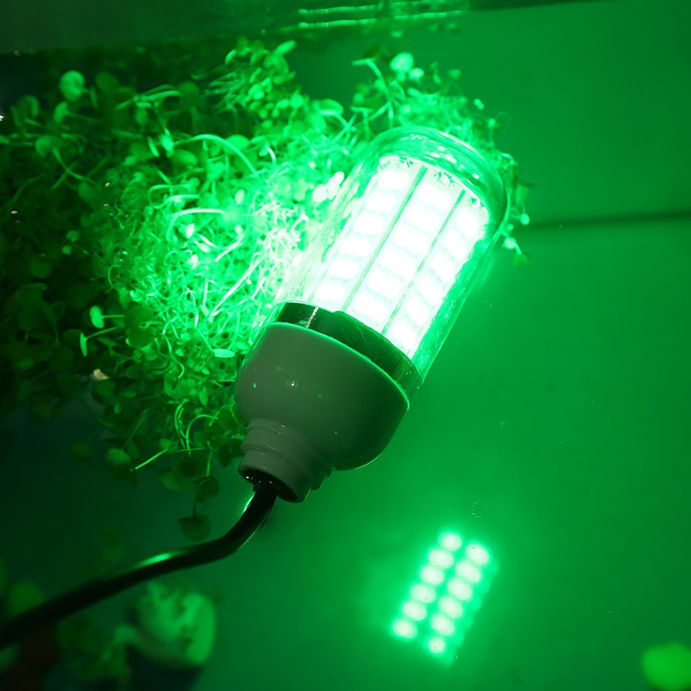 Waterproof LED Submersible Fishing Light, Green Light for Night Fishing