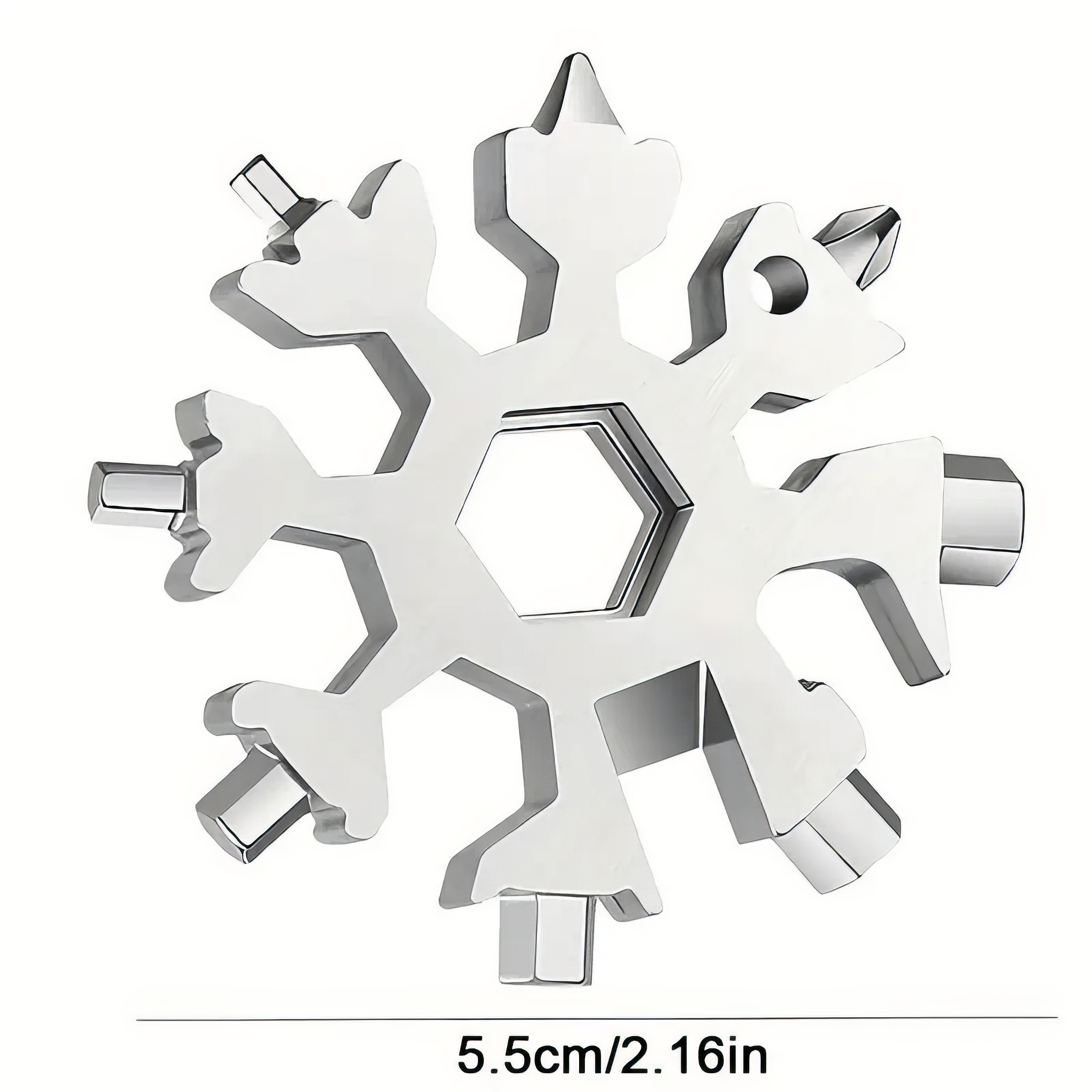 Stainless Steel Snowflake Multifunctional Tool with Bottle Opener Screwdriver Wrench