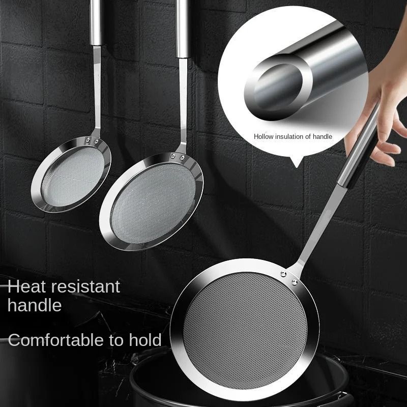 Fat Skimmer Spoon Stainless Steel Fine Mesh Strainer Spoon