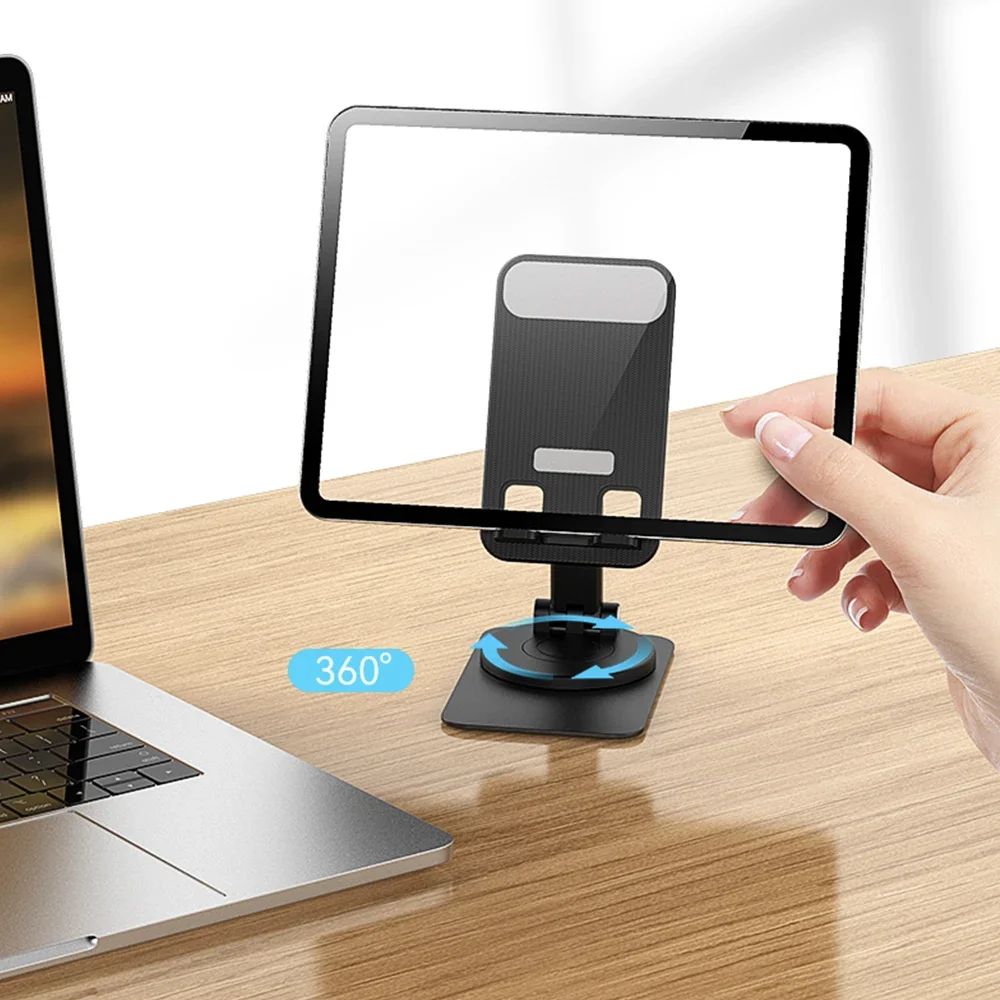 360 Degree Rotating Aluminum Phone Stand Foldable Desktop Holder