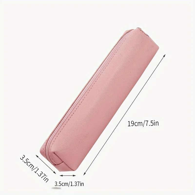 Mini Faux Leather Makeup Pencil Case Bag