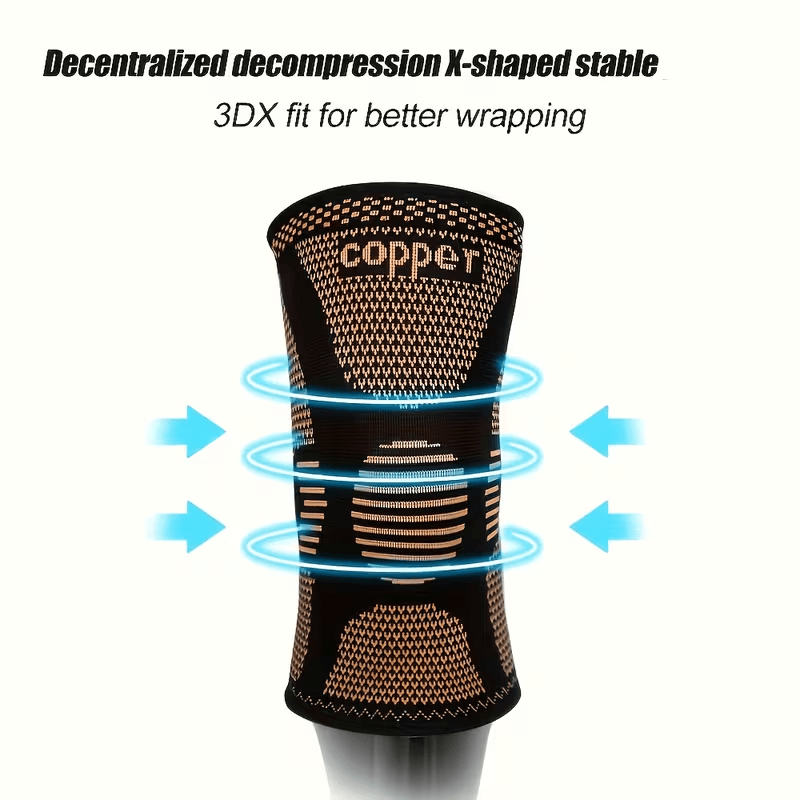 Copper Compression Knee Brace for Arthritis Relief, Joint Stability, and Daily Movement Support