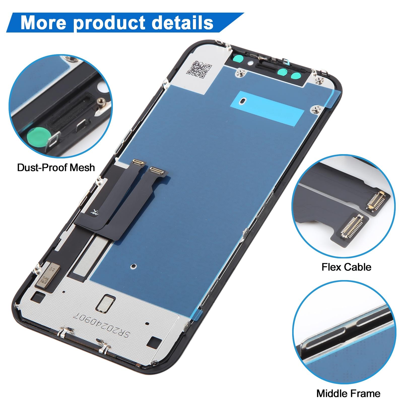 iPhone XR Incell LCD Screen Replacement Full HD Display with True Tone & Touch Digitizer