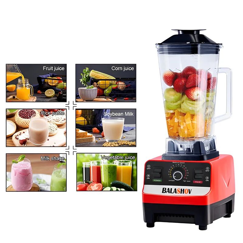 High Power Commercial Blender Mixer Food Processor for Ice Smoothies Juicer BPA Free Stationary Blender for Kitchen Use