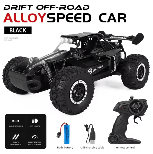 116 High Speed Off Road RC Car with LED Lights and 2.4GHz Control