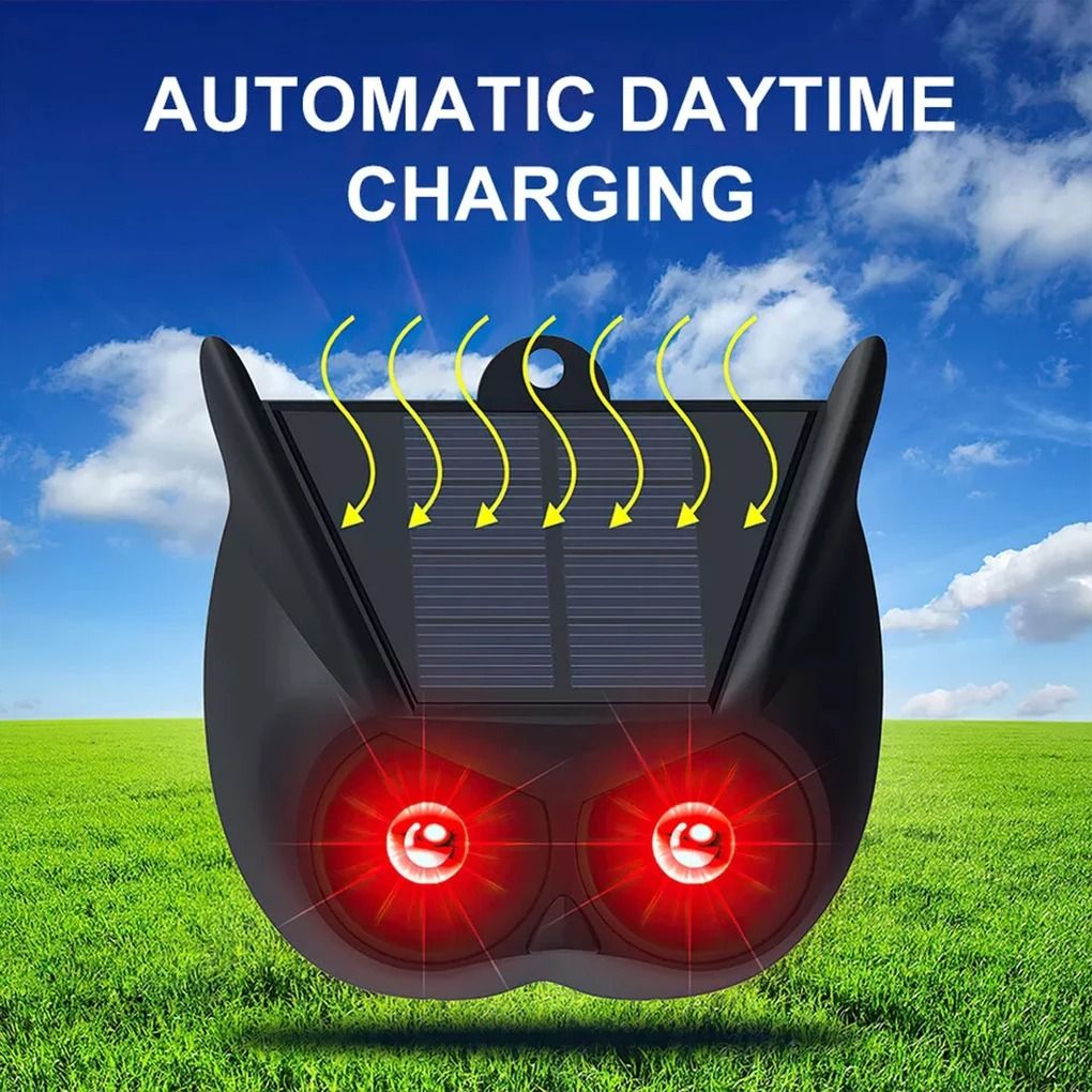 Solar Powered Ultrasonic Animal Repellent IP55 Waterproof Motion Sensor Wildlife Deterrent