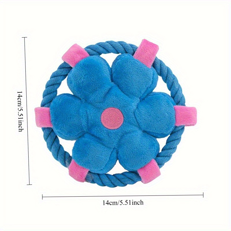 Durable Rope Dog Chew Toy with Squeaker Interactive Tug Toy for Puppies