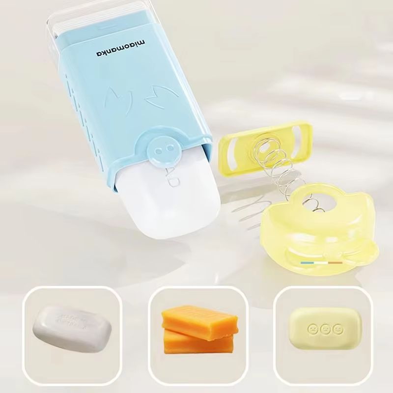 Automatic Touch-Free Foam Soap Dispenser with Portable Anti-Slip Soap Case and Drainage Holder
