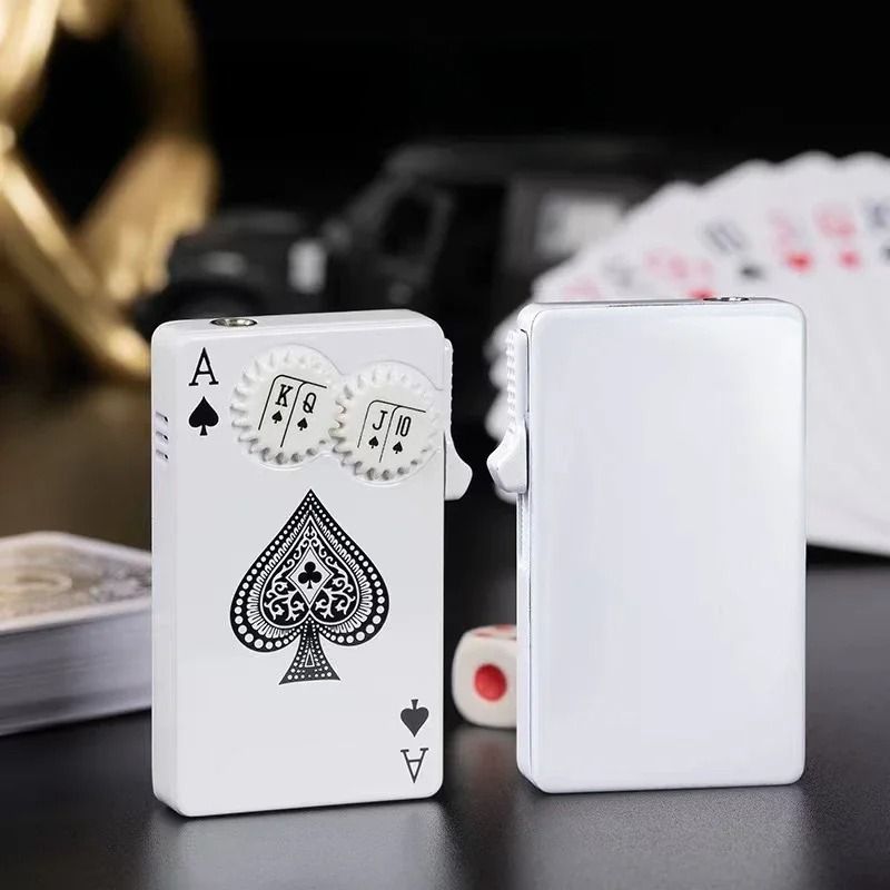 Ace of Spades Playing Card Butane Windproof Metal Lighter