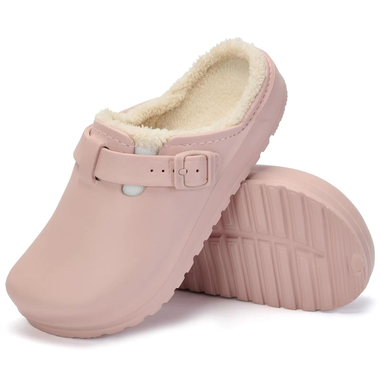CozyGuard Waterproof Fur Slippers – Plush Lined, Anti-Slip Garden Shoes