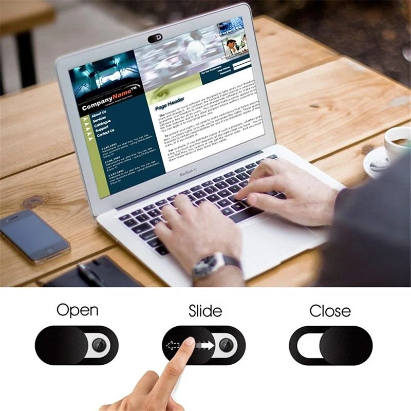 Sliding Webcam Cover Privacy Shield for Laptops Tablets and Phones