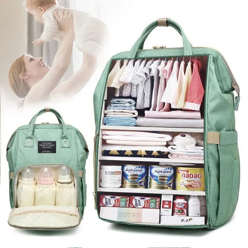 Waterproof Large Capacity Diaper Bag Backpack for Moms and Baby Travel
