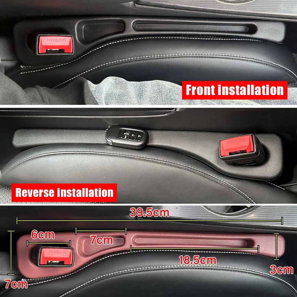 Universal Car Seat Gap Filler Leak Proof Side Seam Plug Strip for Interior Organization