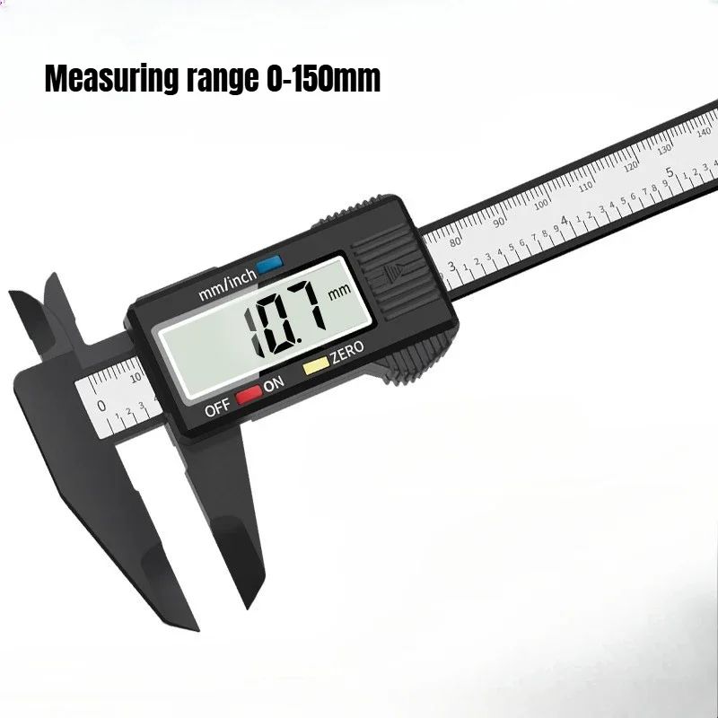 Precision Digital Caliper Vernier Gauge - Carbon Fiber Electronic Measuring Tool (100/150mm)