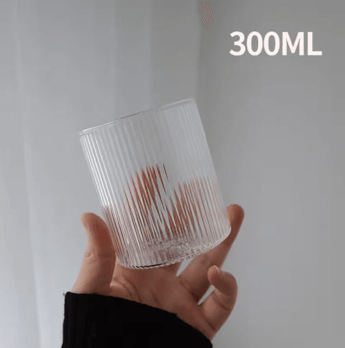INS Style 3D Rose Glass Cup Heat Resistant Transparent Coffee and Juice Tumbler