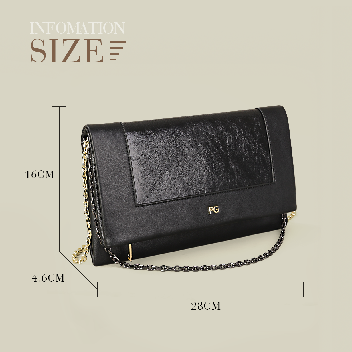Classic Satchel Bag PG High-End Design Lightweight Simple Shoulder Bag Latest Style