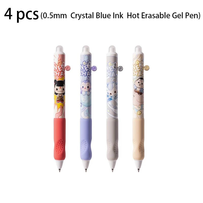 Deli 0.5mm Erasable Gel Pen Set – Smooth Writing Crystal Blue Ink School & Office Pens (4/8 Pack)