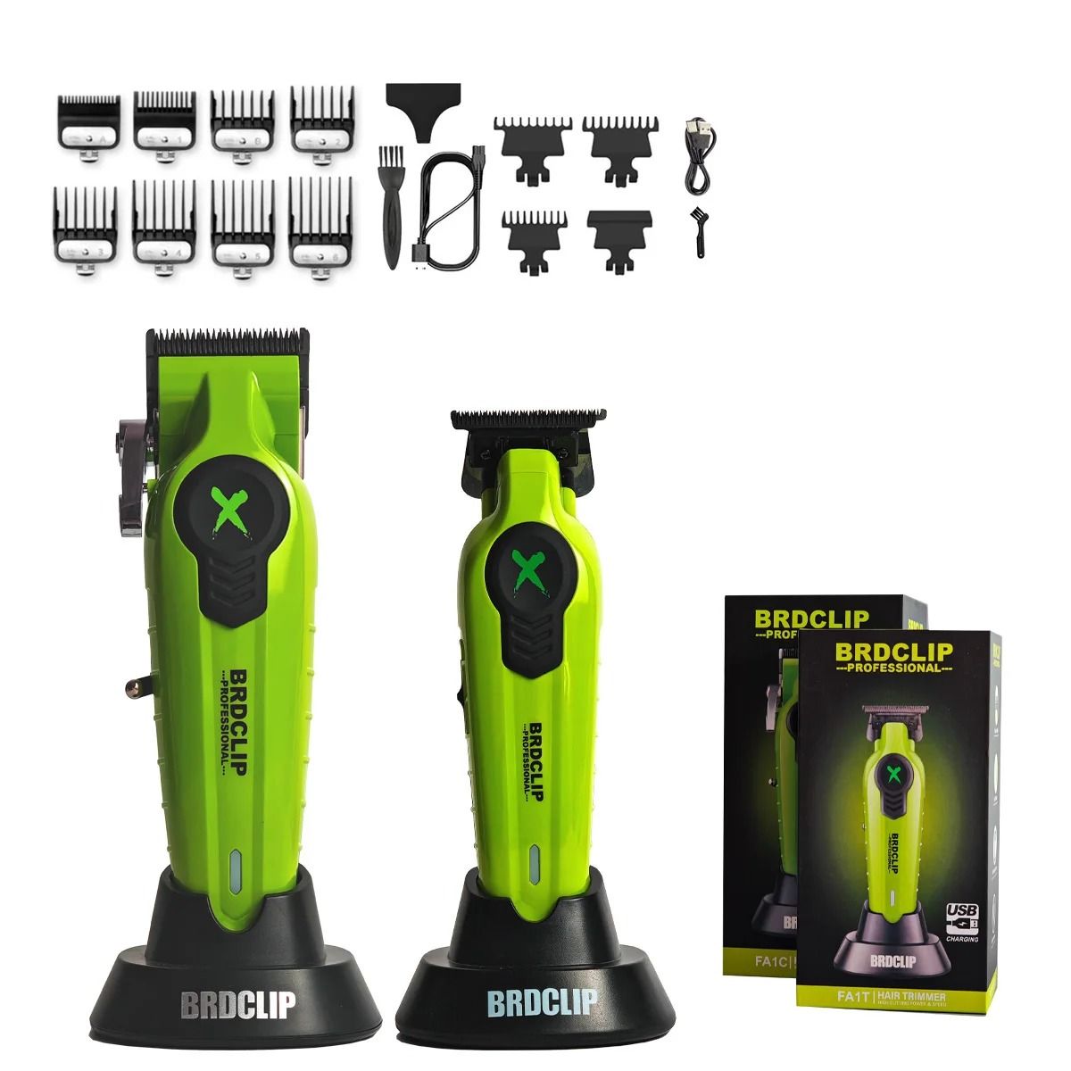 BRDCLIP FA1C FA1T FA1R Professional Hair Clipper and Shaver Set with Charging Base