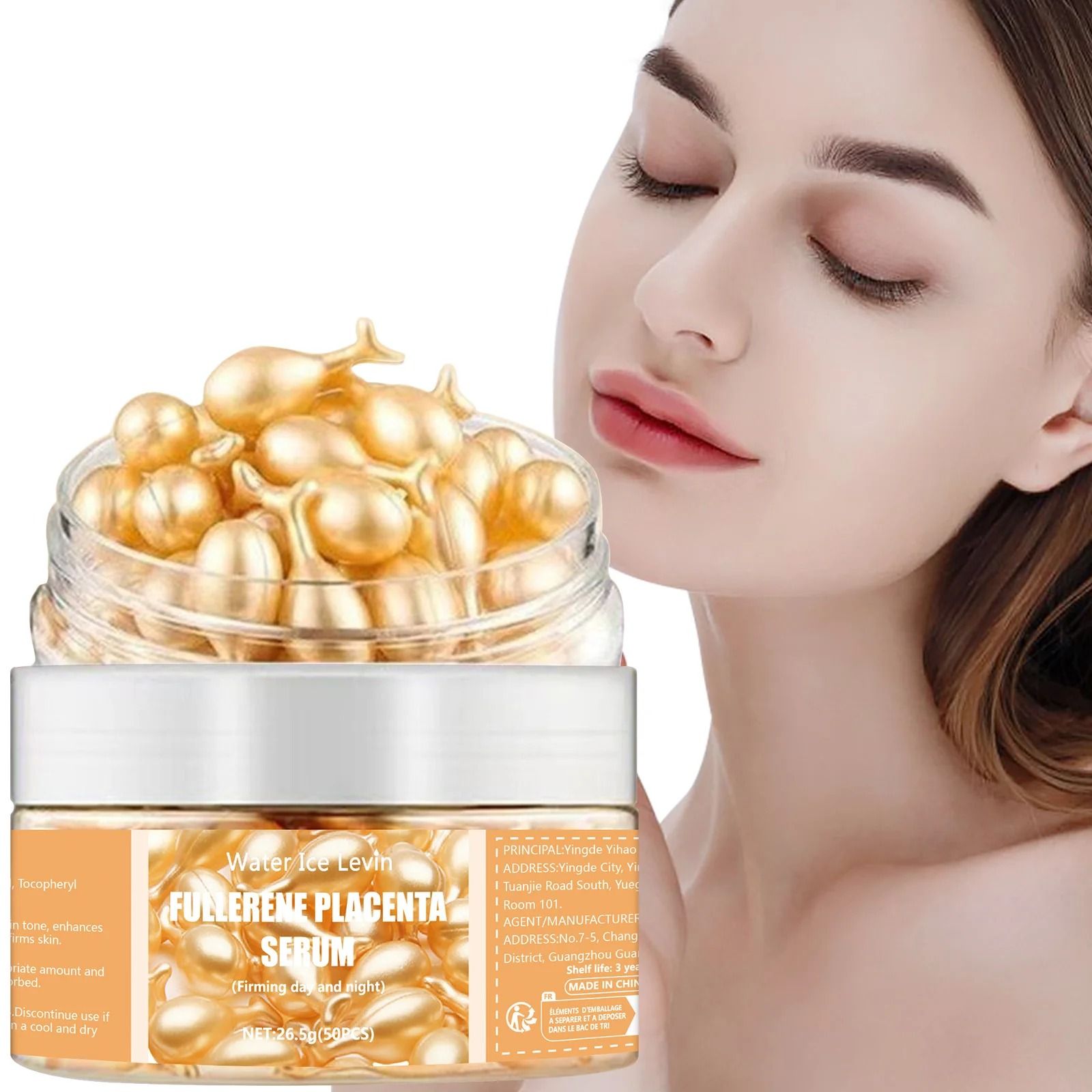Collagen Capsule Serum for Anti Aging Firming and Hydrating Skin Care 50 Pack