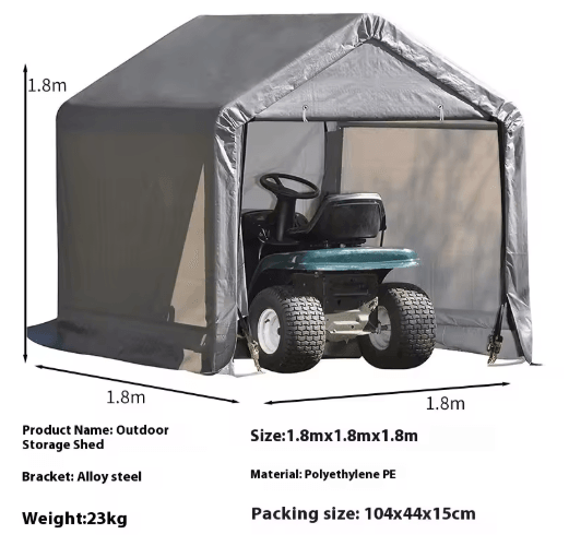 Outdoor Sunshade Carport Canopy Dustproof Shelter for Motorcycle Garden and Balcony