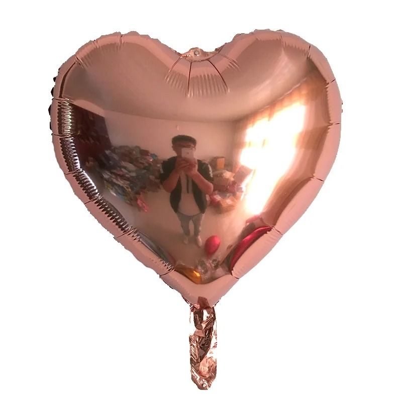 10-Piece 18-Inch Heart Foil Balloons | Pink & Sage Green Set