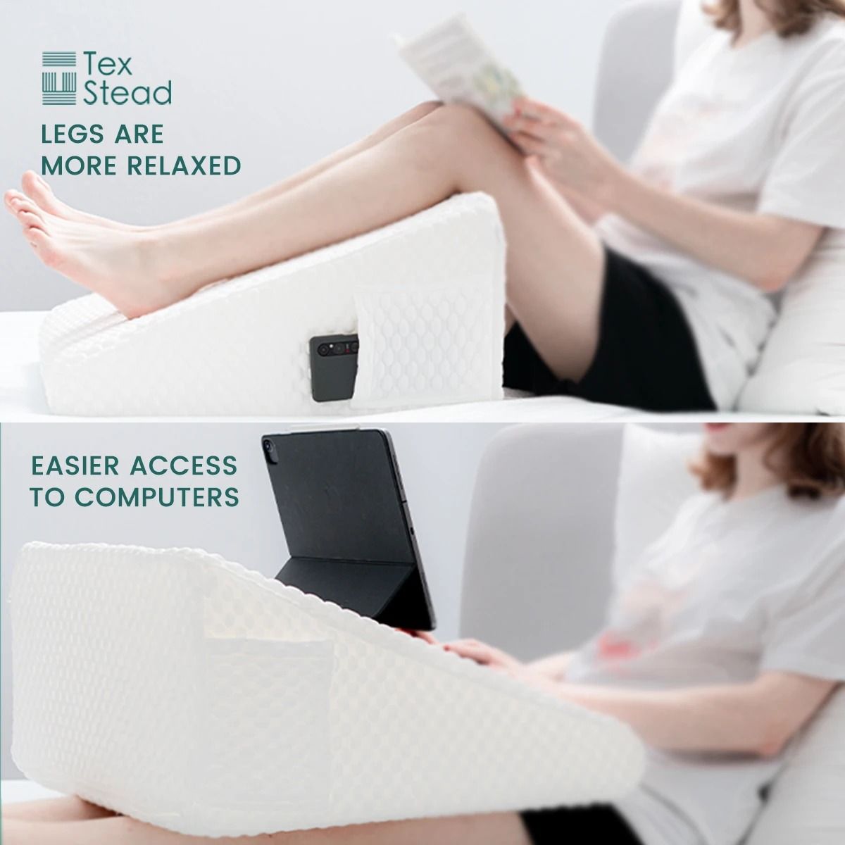 Memory Foam Wedge Pillow for Elevated Comfort