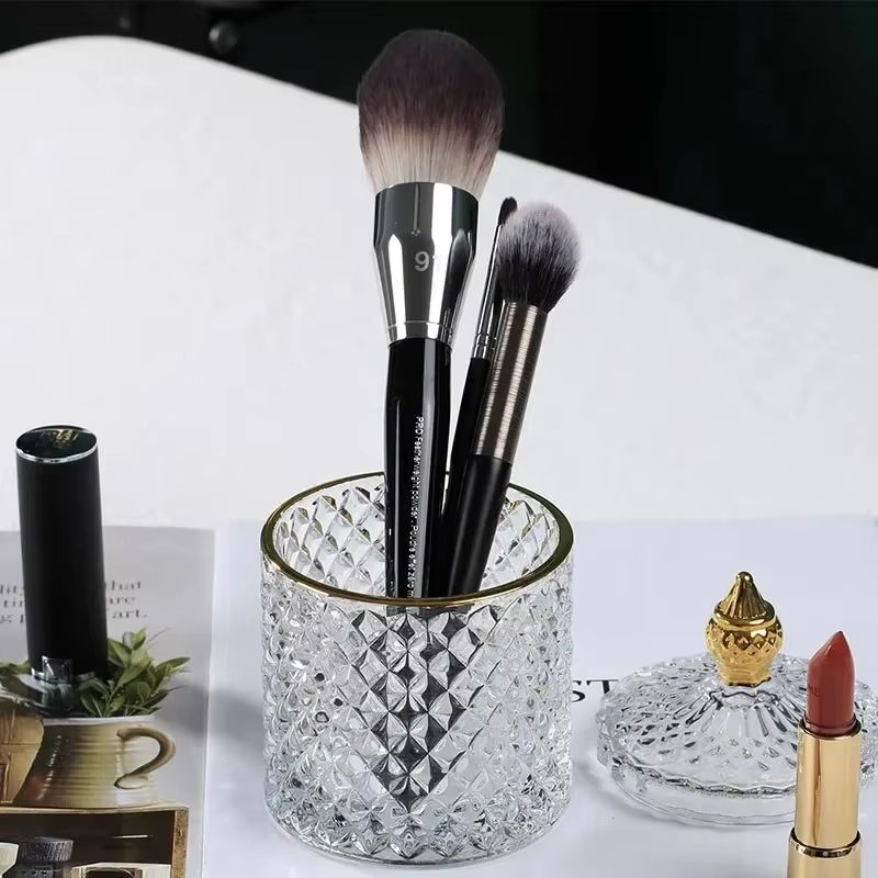 Crystal Glass Jewelry Organizer Storage Jar for Cosmetics Tea Candy Coffee and Seasonings