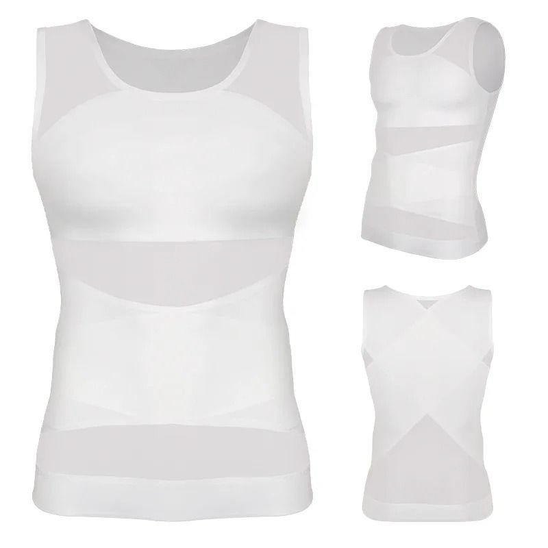 Mens Compression Slimming Body Shaper Vest
