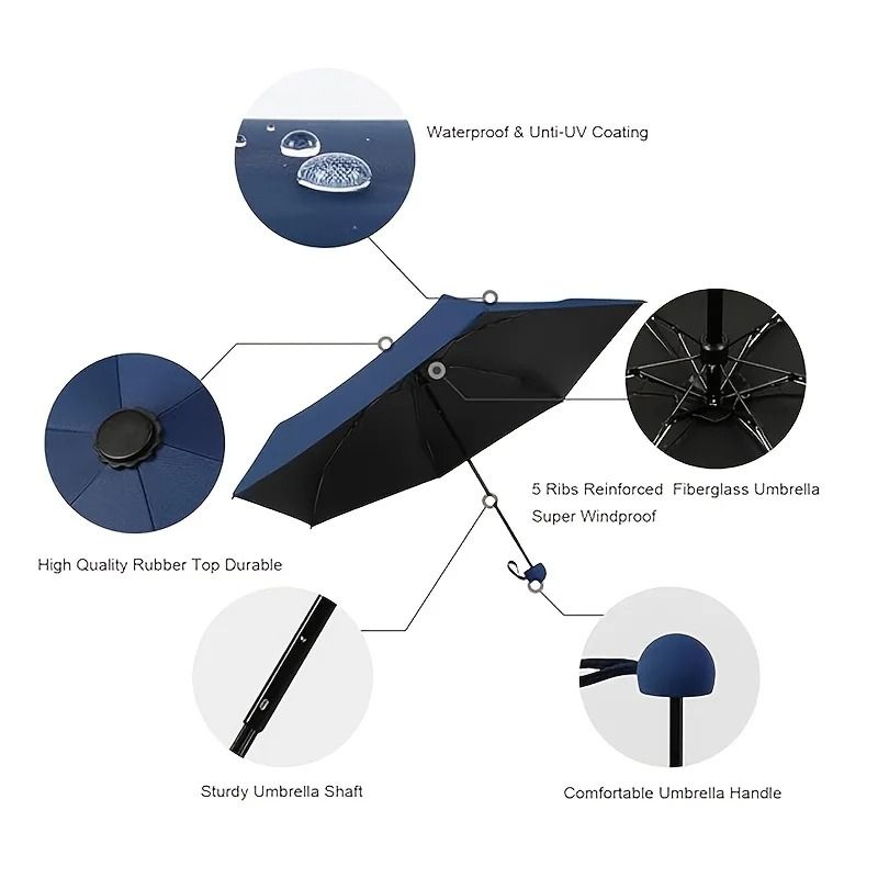 Ultra Light Compact Capsule Travel Umbrella