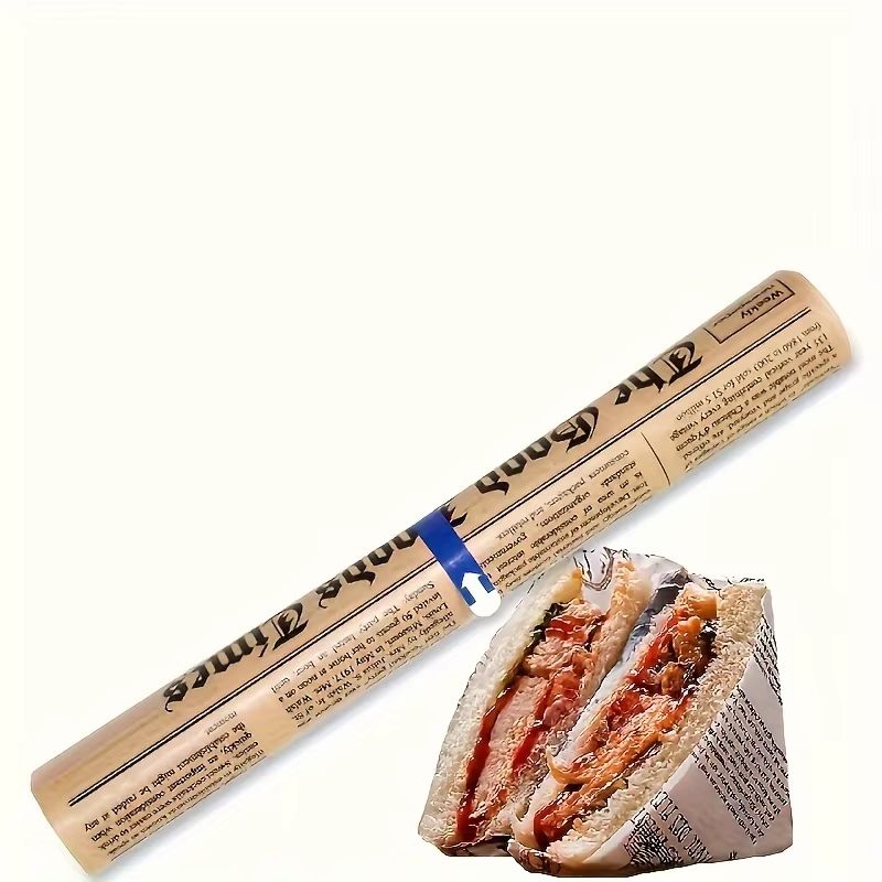 Food Grade Greaseproof Parchment Paper Baking Tools Roll 16.4 Feet for Bread Sandwich Burger Fries Wrappers and Cookies