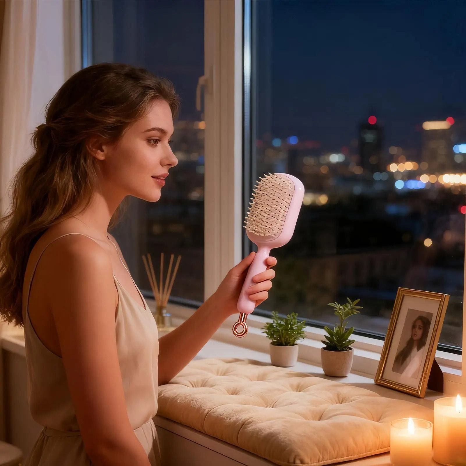 Retractable Scalp Massage Hairbrush