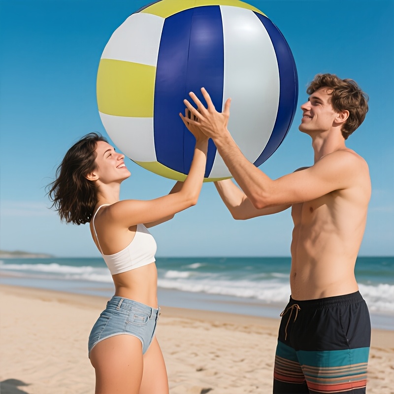 Giant Inflatable Beach Ball for Pool & Backyard Fun Durable PVC Volleyball