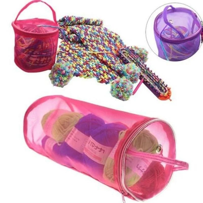 Portable Hollow Mesh Yarn and Knitting Tool Organizer