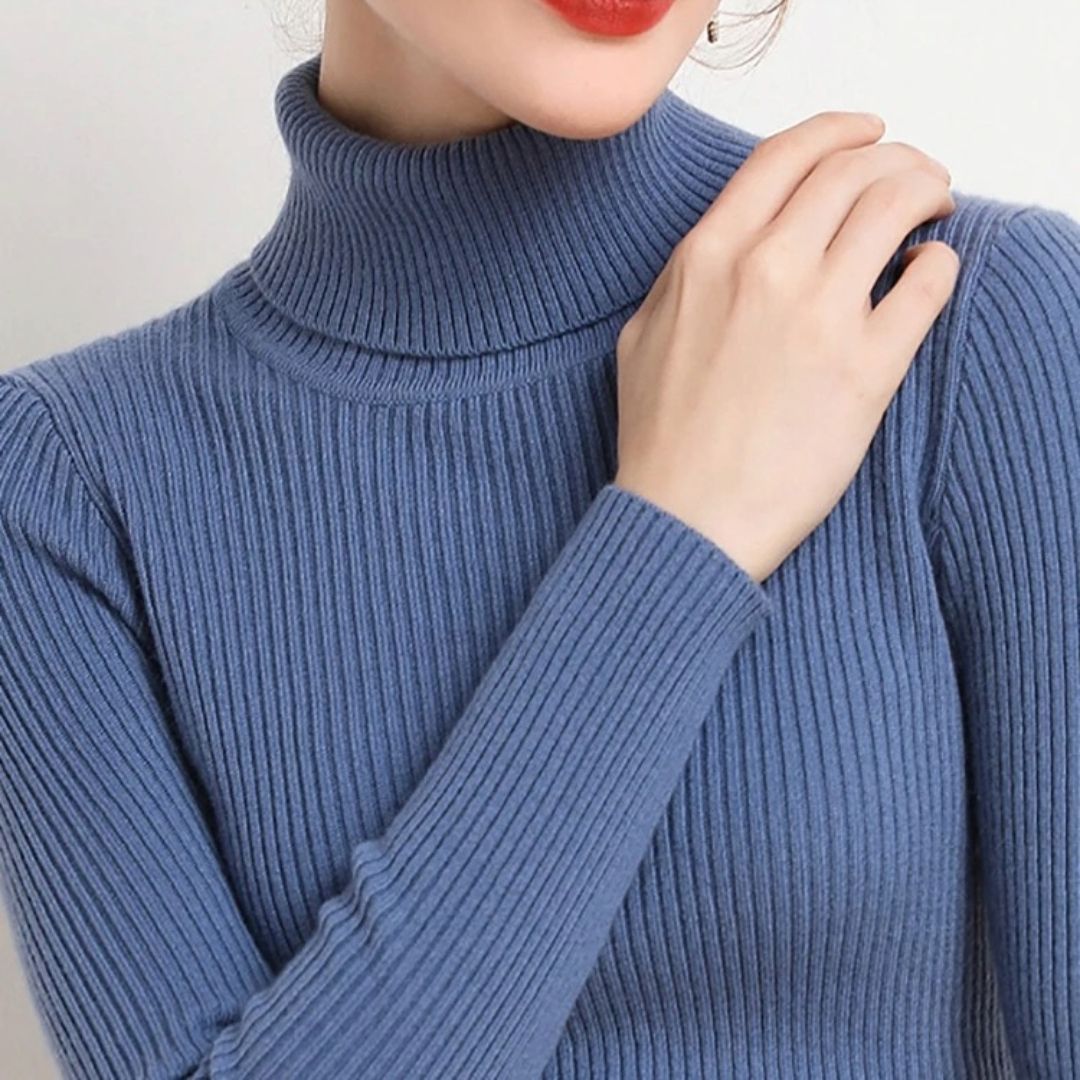 Heliar Womens Turtleneck Knitted Pullover Soft Autumn Winter Sweater