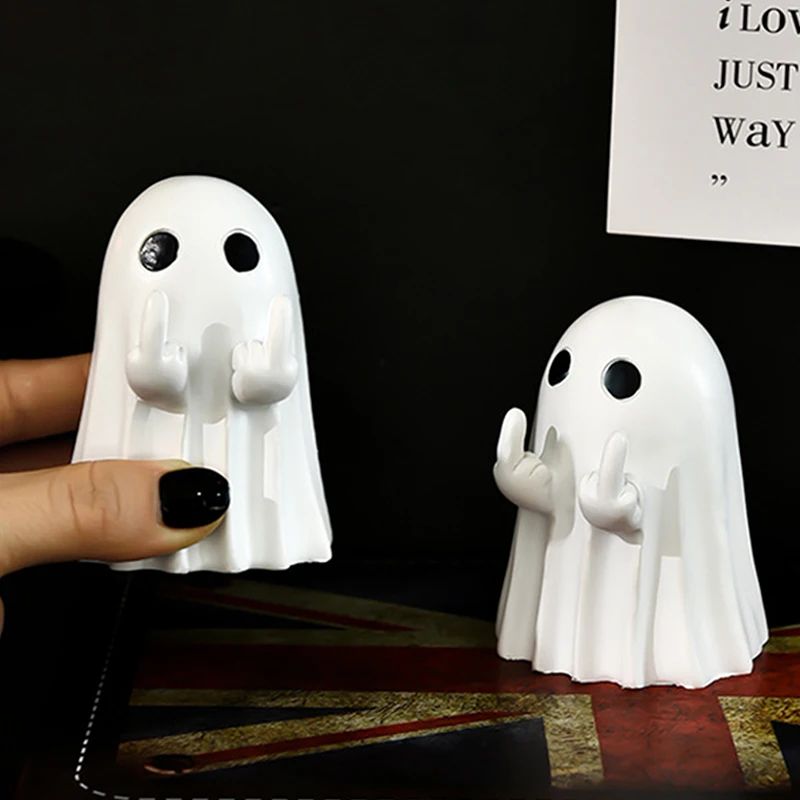 Cute White Ghost Festival Decoration Figurine