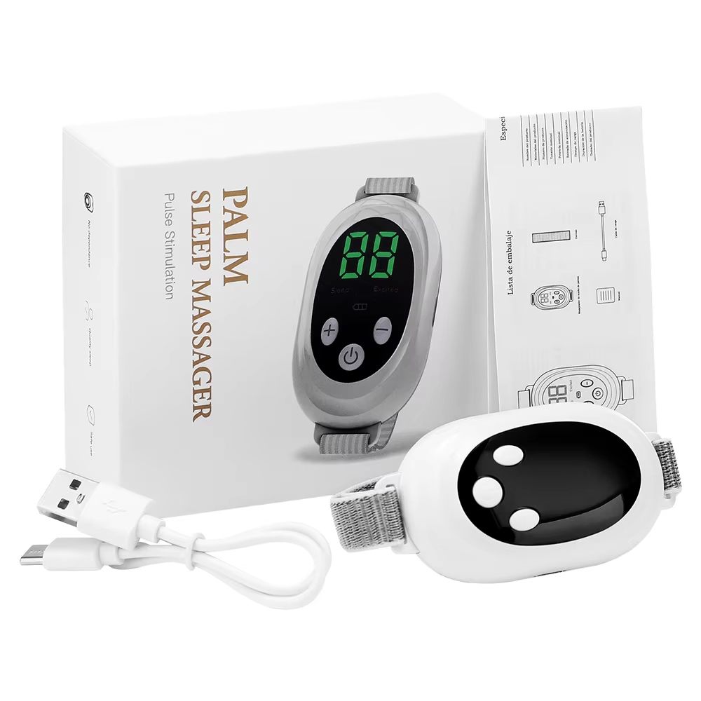 PulseCalm Microcurrent Palm Sleep Aid Device