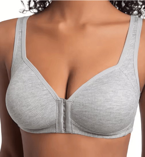 ComfortCare Wire-Free Front Closure Full Coverage Bra with Fixed Cups