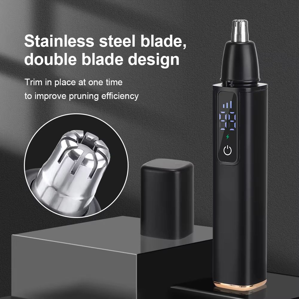 Rechargeable Electric Nose Hair Trimmer – Painless, Washable, and Unisex Grooming Tool