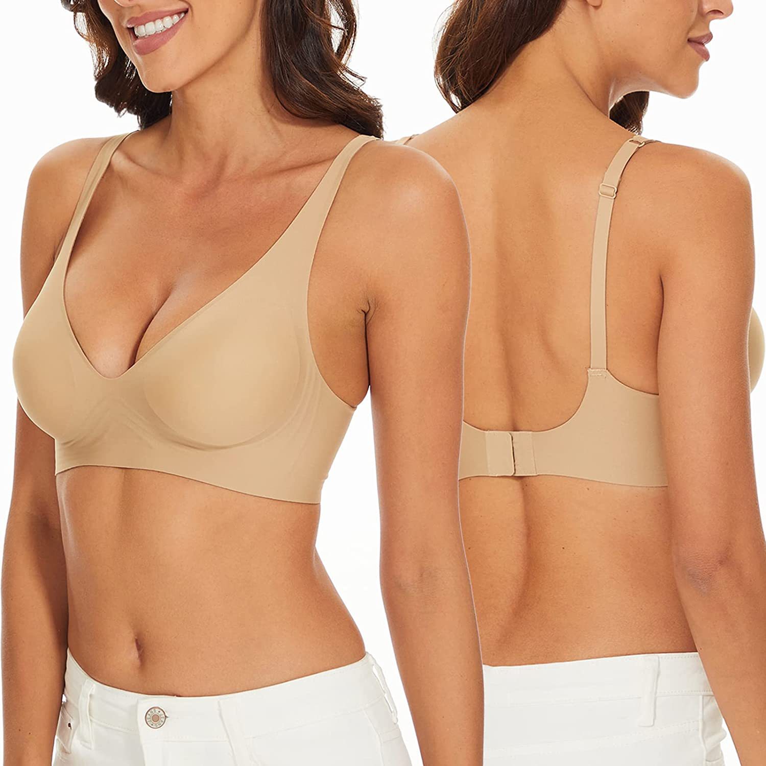 Sexy Seamless Bra Wire Free, Women Adjustable Wireless Brassiere, Female Push Up Padded Bralette Lingerie