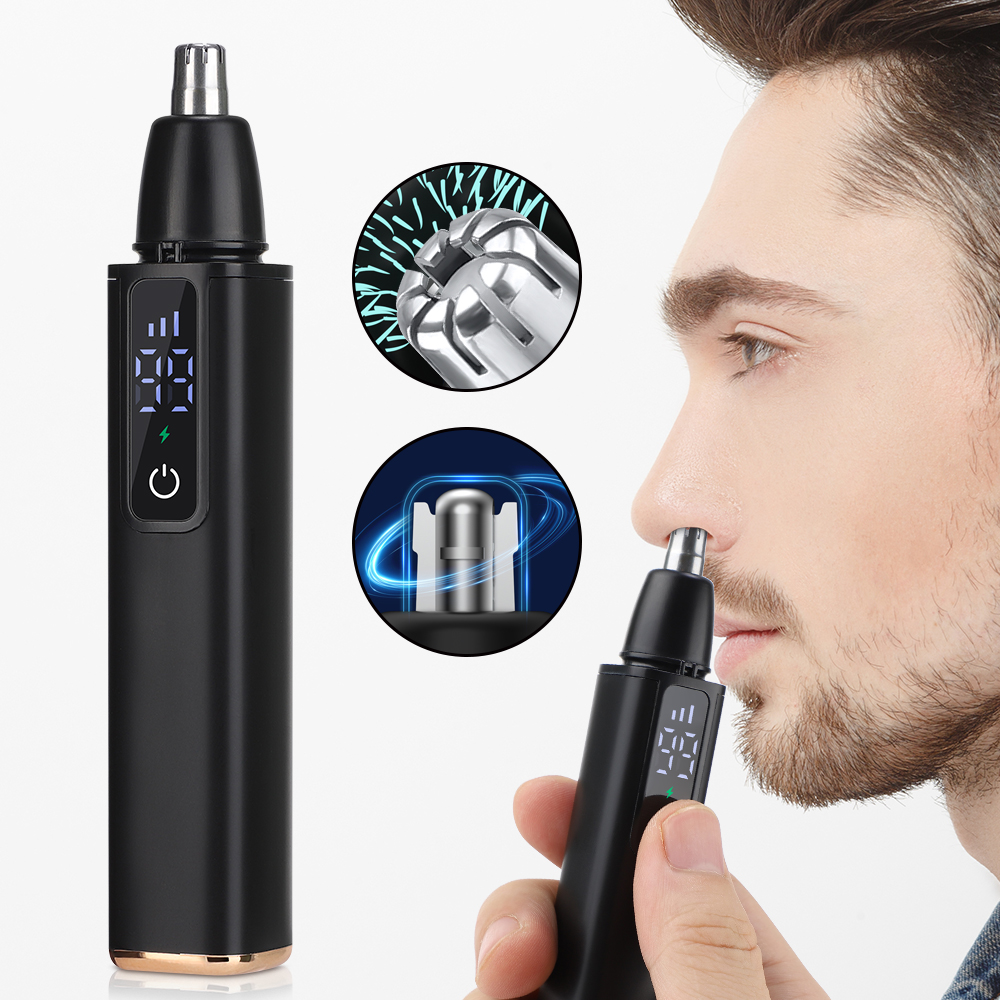 Facial Hair Remover for Men, Rechargeable Nose Hair Shaver, Portable Nasal Grooming Tool for Nose Hair