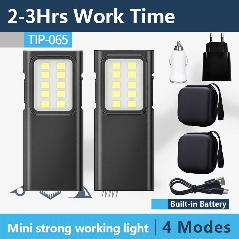 Mini EDC LED Flashlight Keychain Light with USB Rechargeable Battery